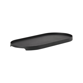 Tray Black Singles Oval 35x23x1.8cm