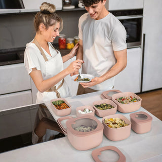 L STORE&MORE - Shallow airtight fridge/freezer/microwave containers 1900cc
