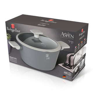 Casserole with lid,Matt Grey