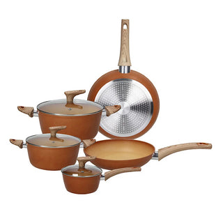 Orange Shaded 8 Pc Cookware Set