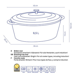 Roasting Tray Oval 9.3L
