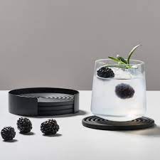 Coasters Rocks 4pcs Black