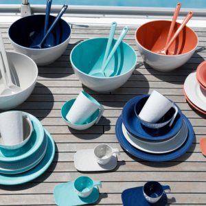 Summer - Salad Bowl & Cutlery - Blue