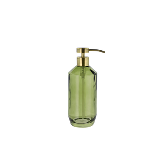 Vintage Soap Dispenser Green Glass