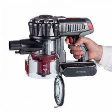 Cordless Electric Broom With Red Rechargeable Battery 2 In 1 22.2V